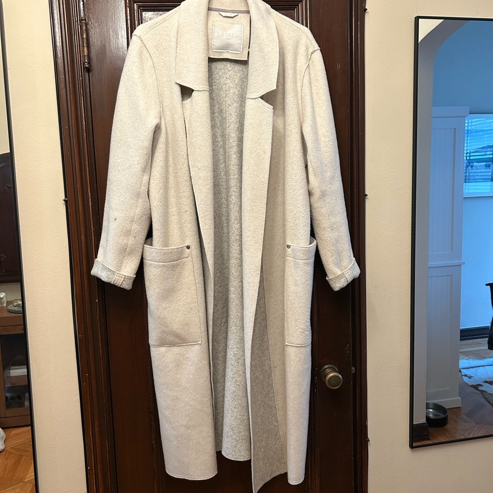 Sosken Cream Long Coat